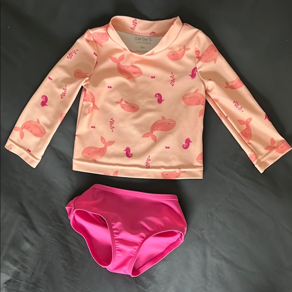 Carter's Pink Baby Swim Set - 9M